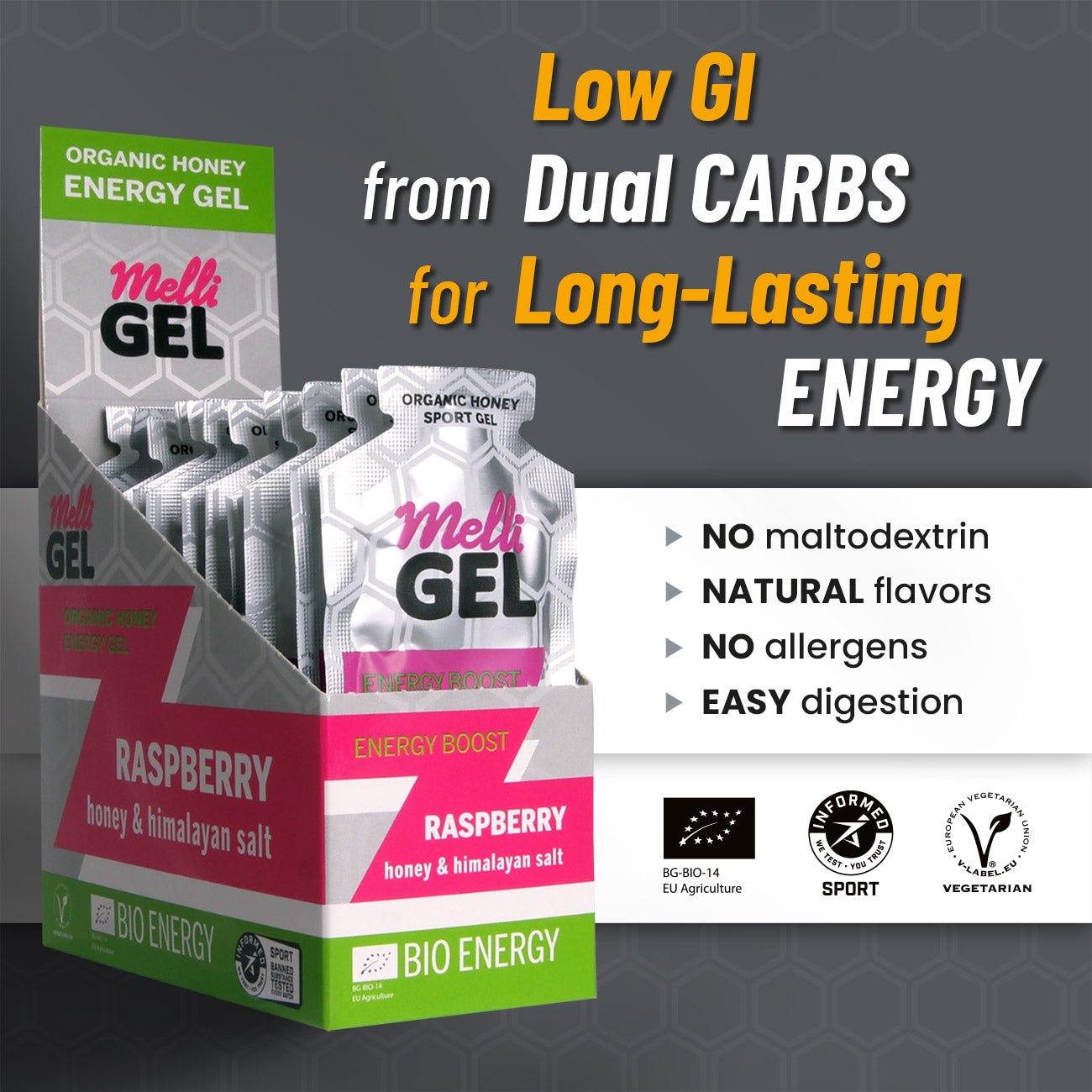 MelliGel Raspberry + Caffeine