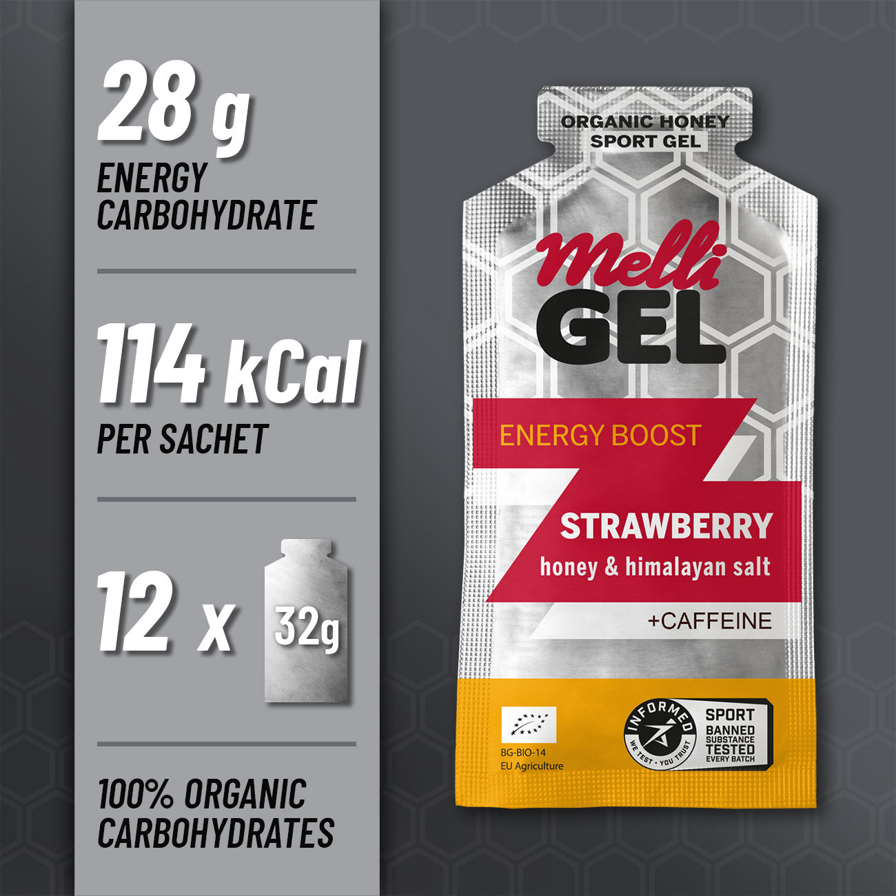 MelliGel Strawberry + Caffeine