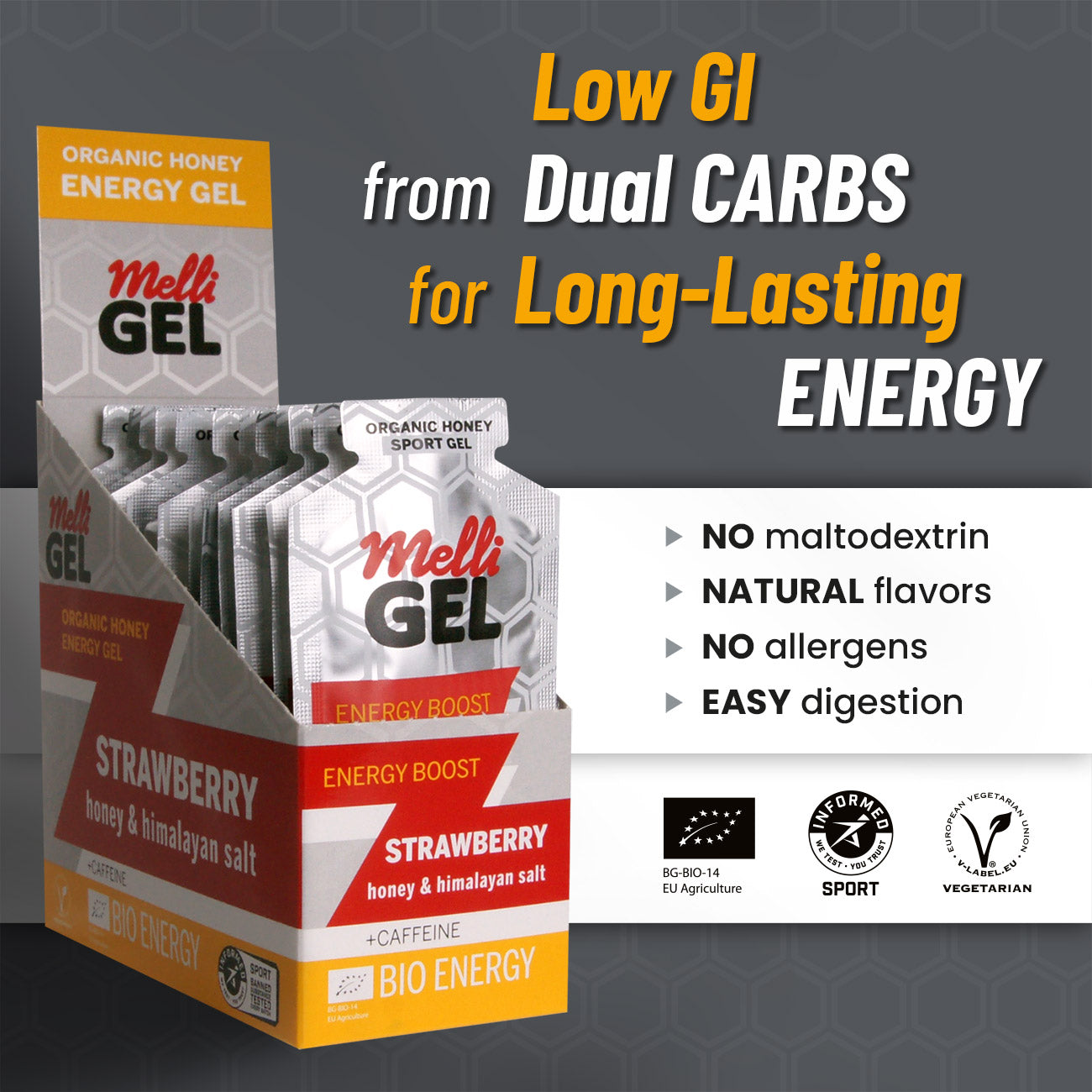 MelliGel Strawberry + Caffeine