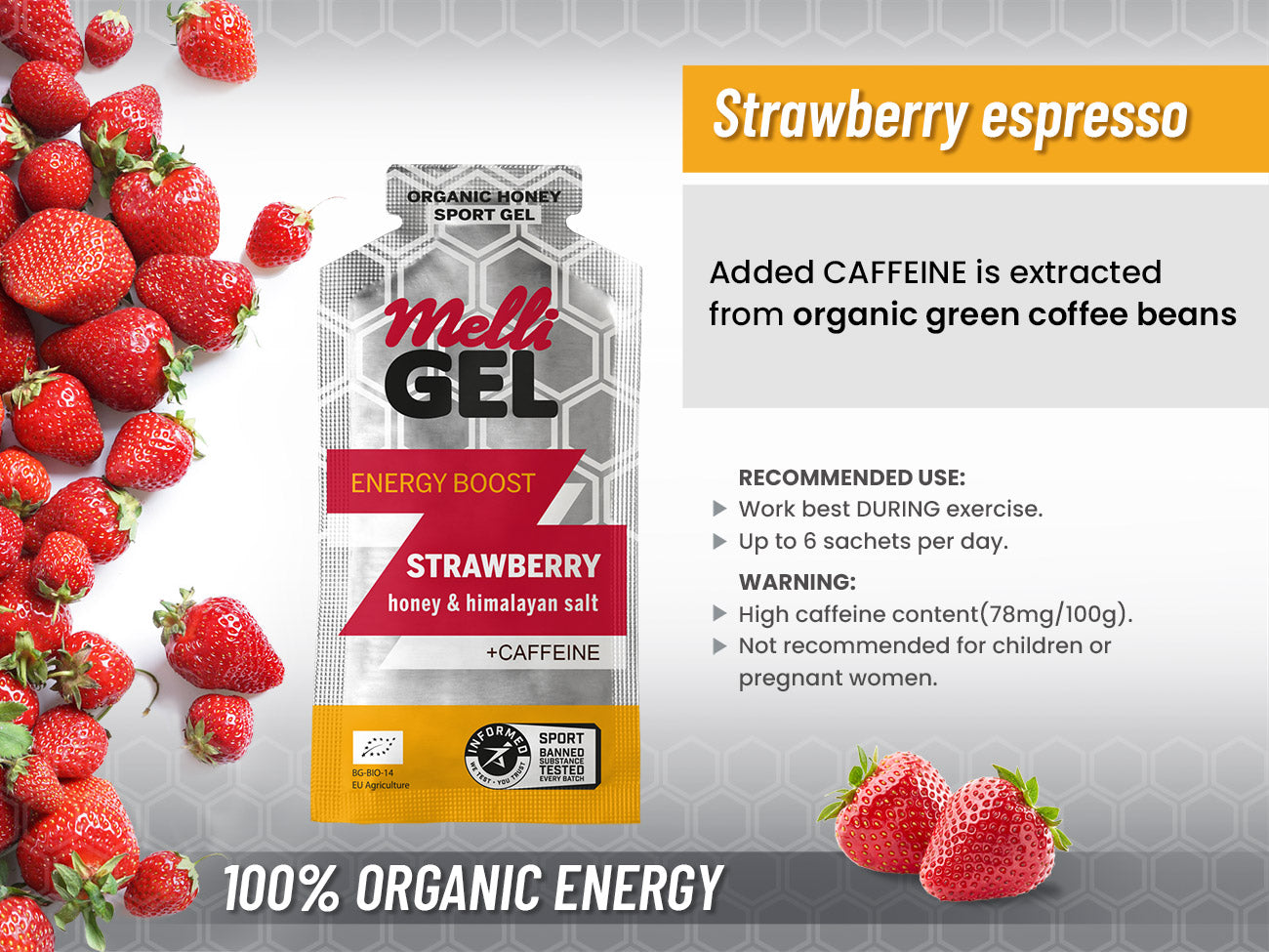 MelliGel Strawberry + Caffeine